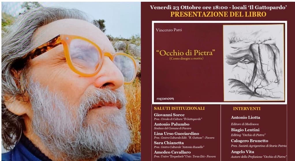 L’anima della pietra prende voce: a Favara la presentazione di “Occhio di pietra” di Vincenzo Patti