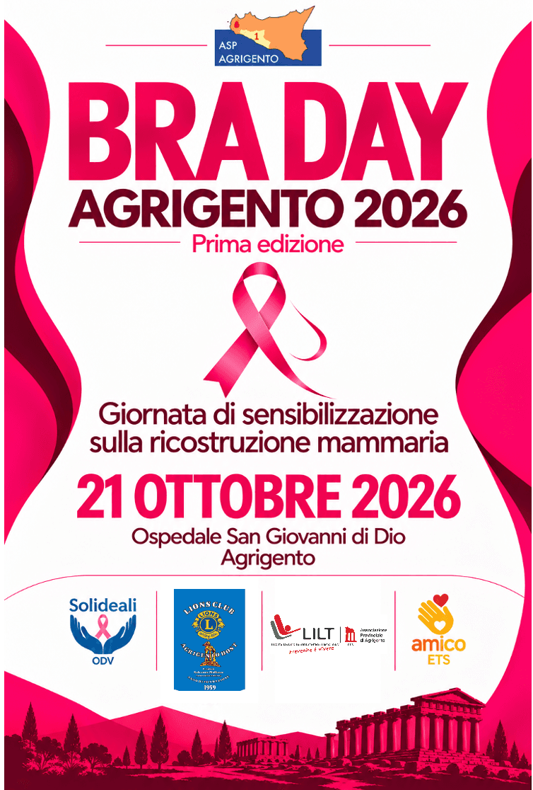 “BRA Day Agrigento 2026”, una giornata dedicata alla ricostruzione mammaria