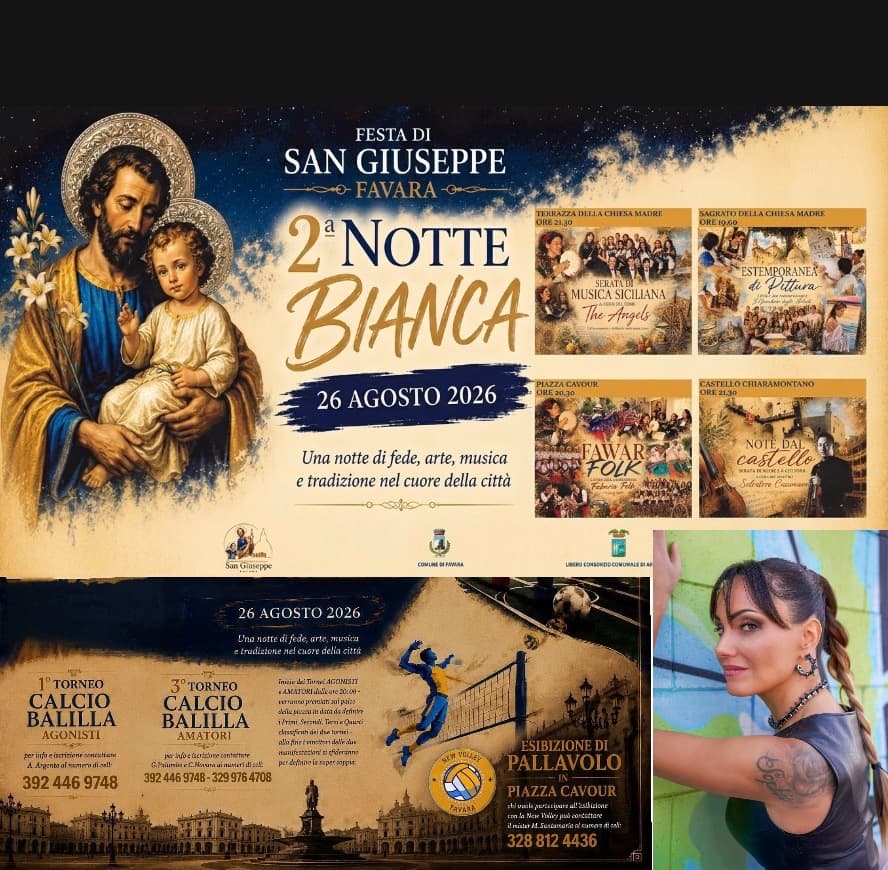 Festa di S. Giuseppe: il programma del 26 agosto. Neja a Favara