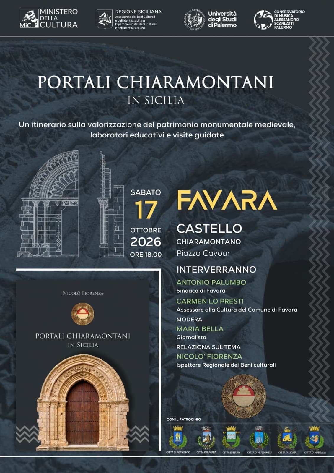 Favara accoglie il progetto “Portali Chiaramontani in Sicilia”